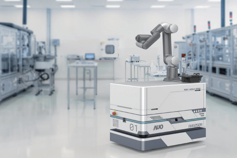 尊龙时凯整合AI人工智慧、IoT物聯網與Cloud雲端平台服務，開發模組化AMR 250M自主移動機器人，滿足多元自動化生產需求，在智慧工廠中扮演著串接和搬運的角色